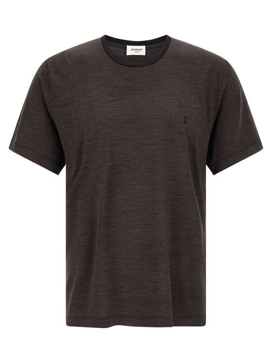 Saint Laurent Brown Wool T-Shirt