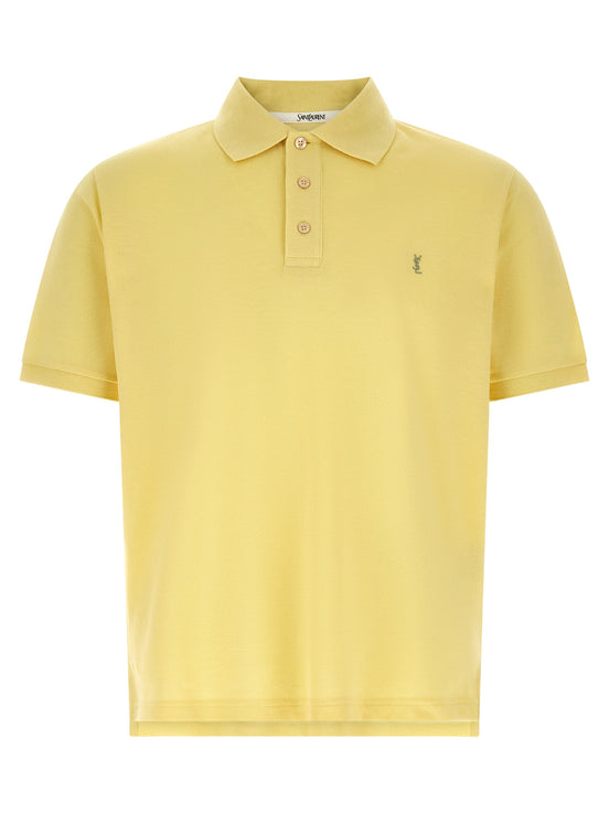 Saint Laurent Bicolor Cotton Polo Shirt