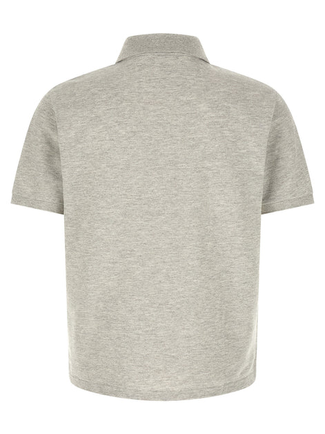 Saint Laurent Gray Cotton Polo Shirt