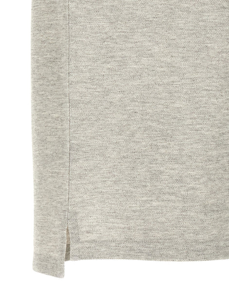 Saint Laurent Gray Cotton Polo Shirt