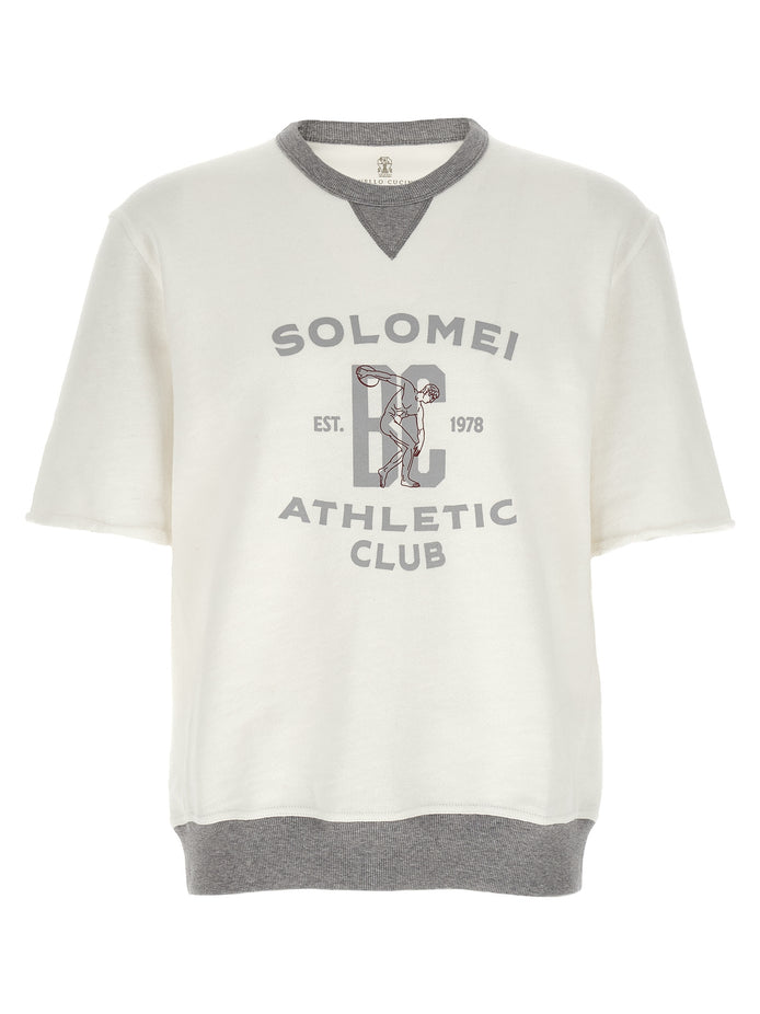 Brunello Cucinelli White Cotton Sweatshirt