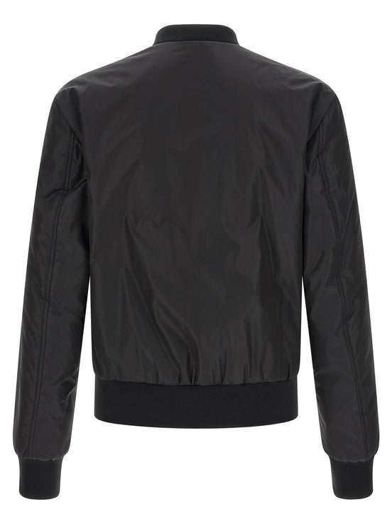Dolce & Gabbana Black Polyamide Bomber