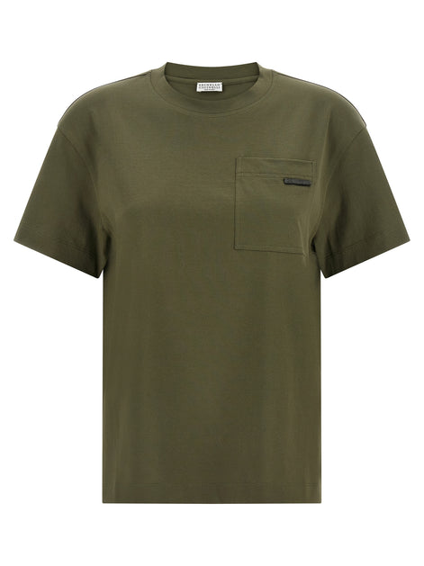 Brunello Cucinelli Bicolor Cotton T-Shirt