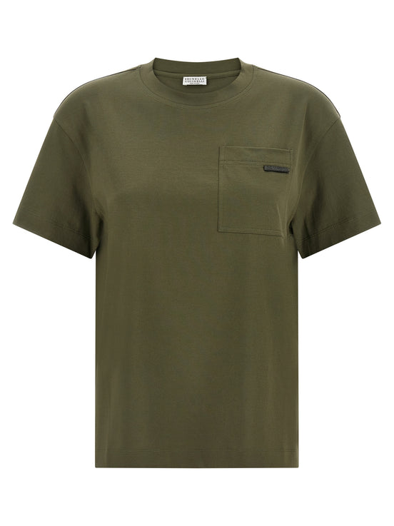 Brunello Cucinelli Bicolor Cotton T-Shirt