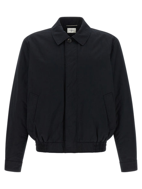 Saint Laurent Black Cotton Shell Jacket