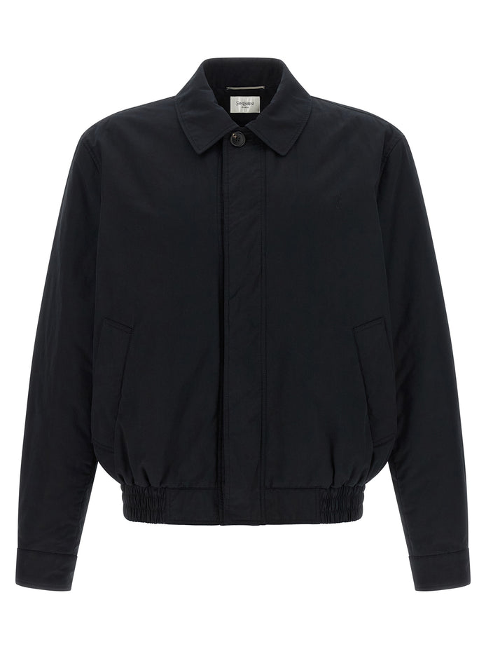 Saint Laurent Black Cotton Shell Jacket