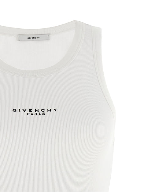 Givenchy White Cotton Sleeveles T-Shirt