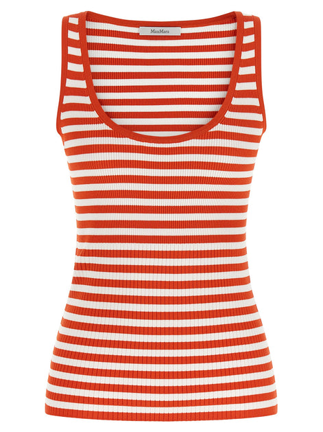 Max Mara Multicolor Viscose Sleeveles T-Shirt