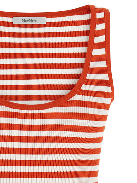 Max Mara Multicolor Viscose Sleeveles T-Shirt