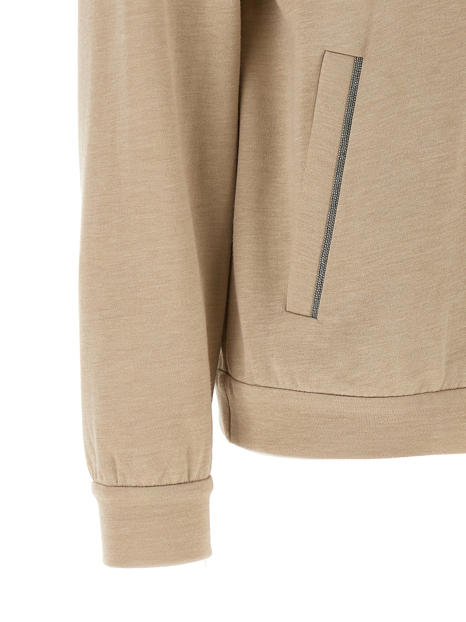 Brunello Cucinelli Beige Cotton Hoodie