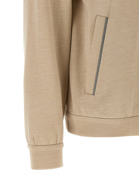 Brunello Cucinelli Beige Cotton Hoodie