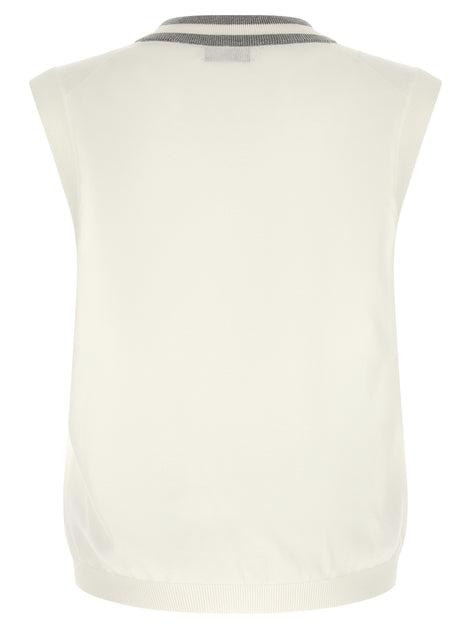 Brunello Cucinelli White Cotton Sweatshirt