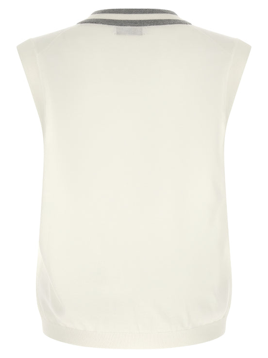 Brunello Cucinelli White Cotton Sweatshirt