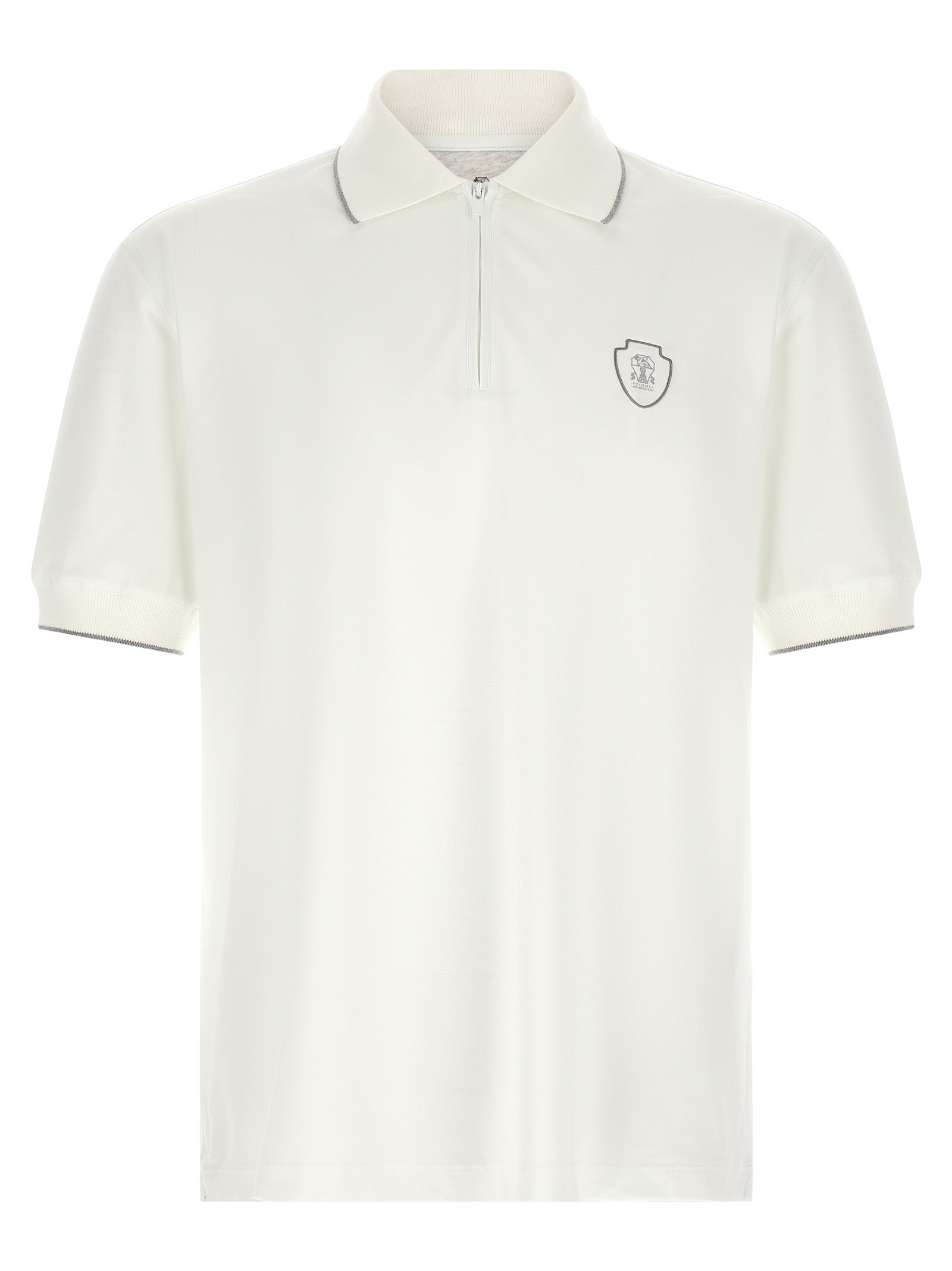 Brunello Cucinelli White Polyamide Polo Shirt