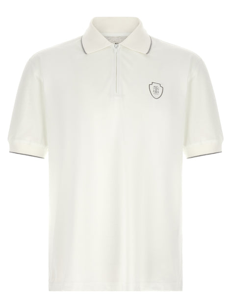 Brunello Cucinelli White Polyamide Polo Shirt