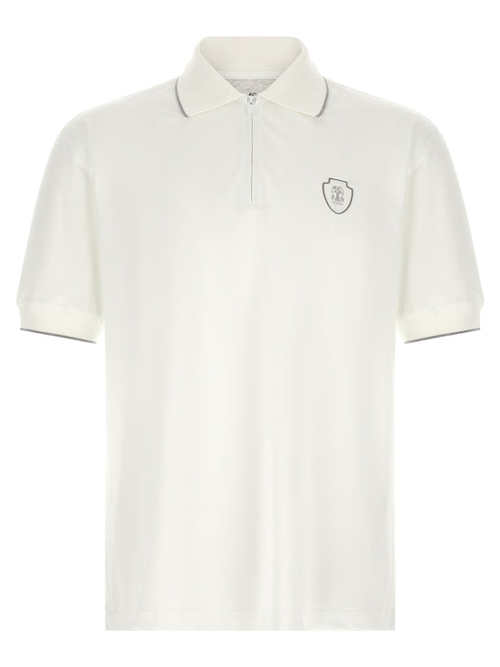 Brunello Cucinelli White Polyamide Polo Shirt