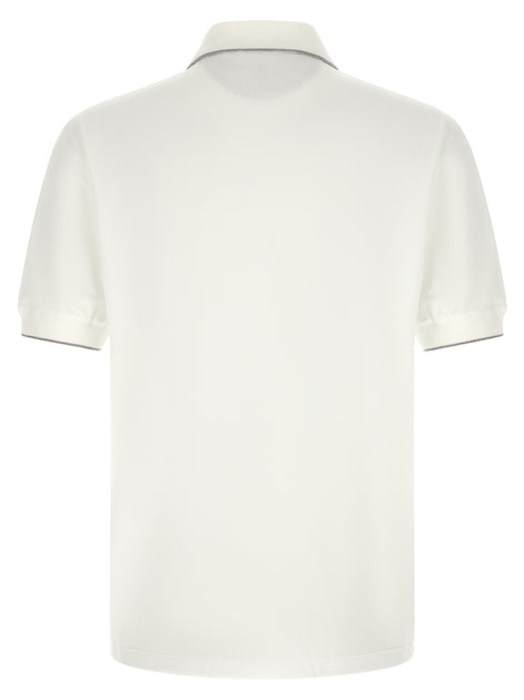 Brunello Cucinelli White Polyamide Polo Shirt