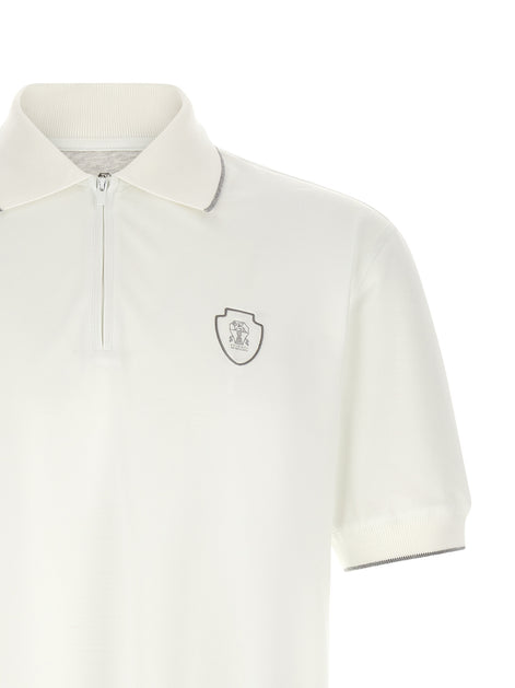 Brunello Cucinelli White Polyamide Polo Shirt