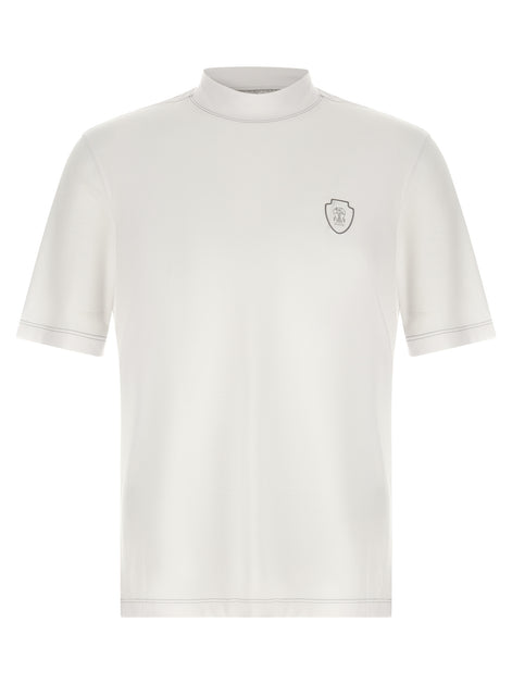Brunello Cucinelli White Polyamide T-Shirt