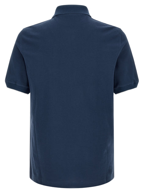 Brunello Cucinelli Blue Cotton Polo Shirt