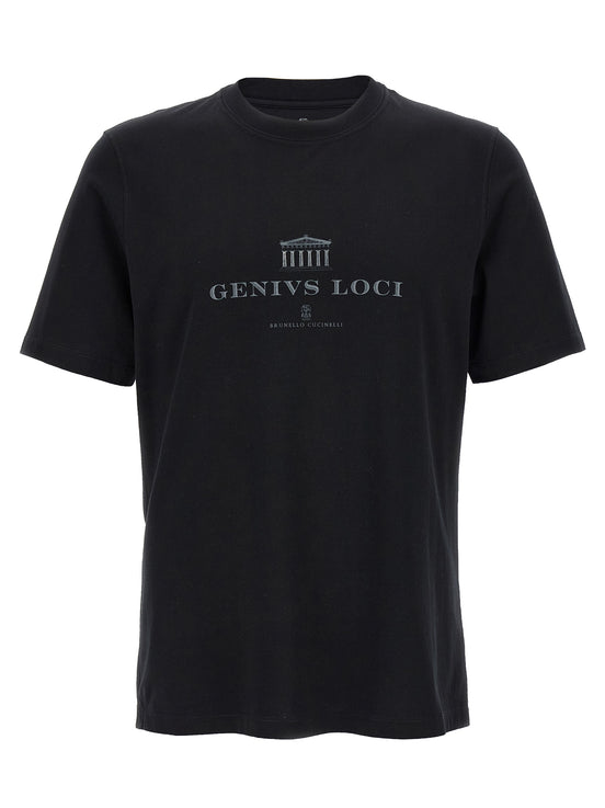 Brunello Cucinelli Black Cotton T-Shirt