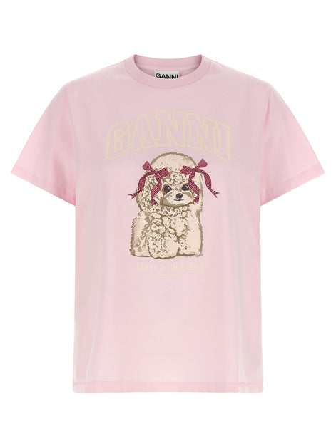 Ganni Multicolor Organic Cotton T-Shirt