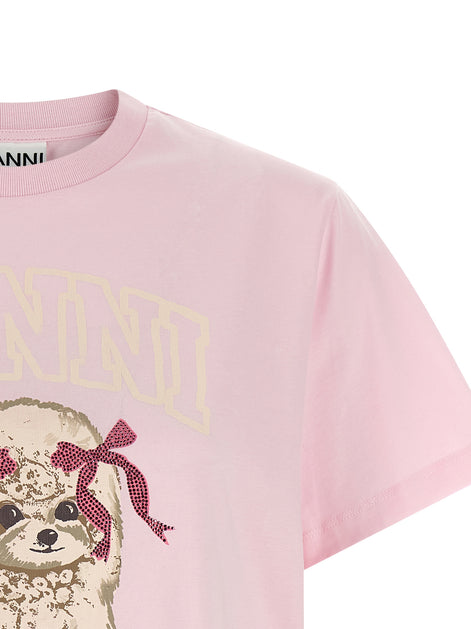 Ganni Multicolor Organic Cotton T-Shirt