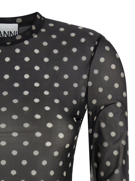 Ganni Black Polyester Sweatshirt