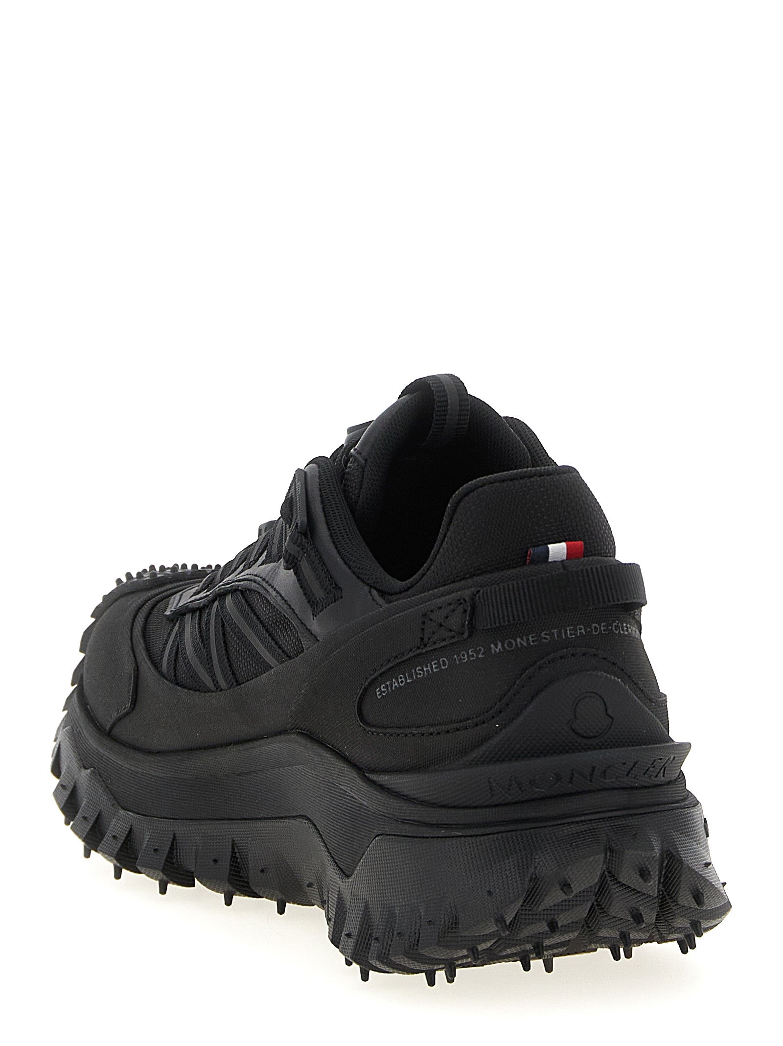 Moncler Black Polyamide Athletic Sneakers
