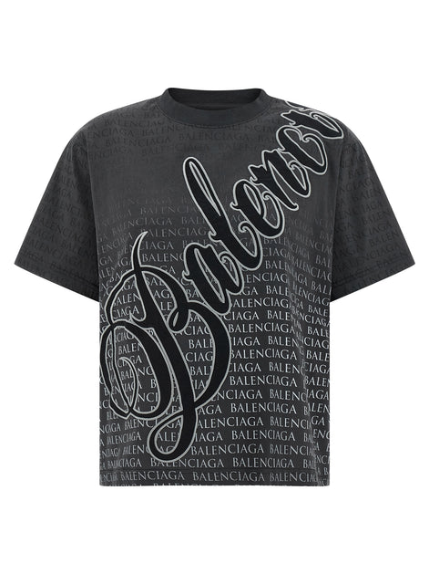 Balenciaga Black Cotton T-Shirt