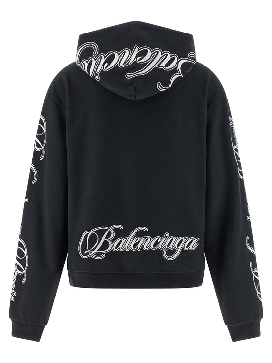 Balenciaga Black Cotton Sweatshirt