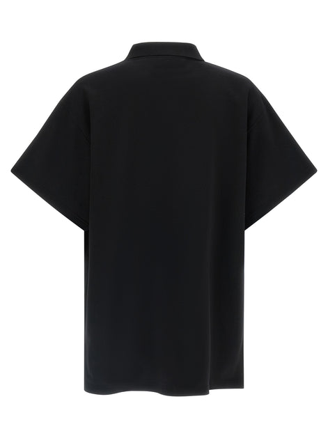 Balenciaga Black Cotton Polo Shirt