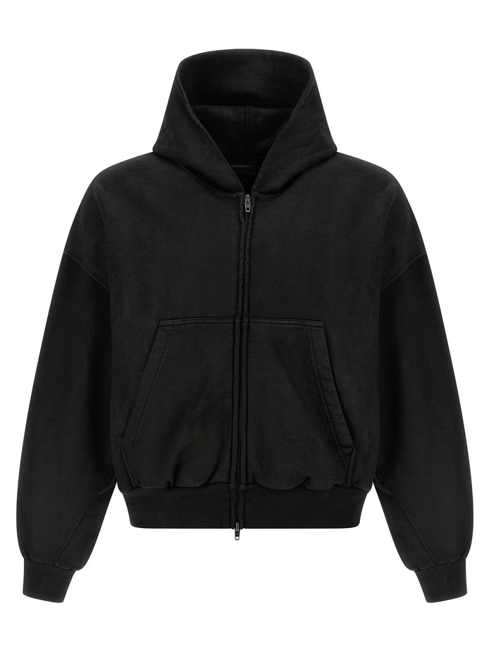 Balenciaga Black Cotton Sweatshirt