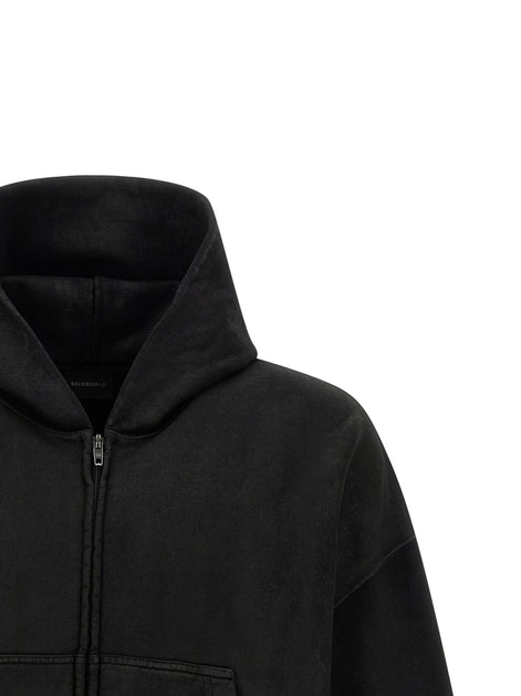 Balenciaga Black Cotton Sweatshirt
