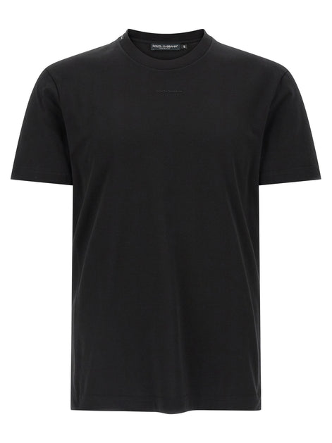 Dolce & Gabbana Black Cotton T-Shirt