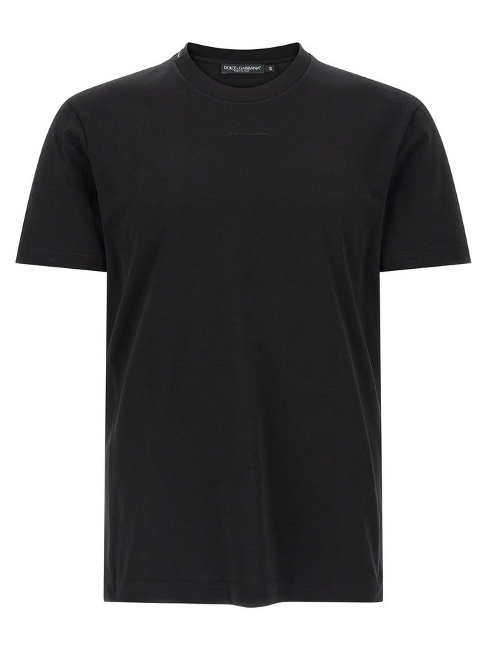 Dolce & Gabbana Black Cotton T-Shirt