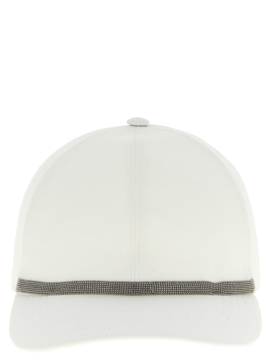 Brunello Cucinelli White Cotton Cap (Baseball Hat)