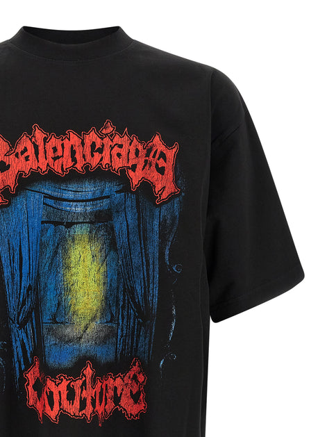 Balenciaga Black Cotton T-Shirt