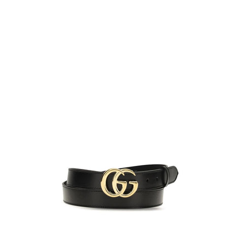 Gucci Black Calf Leather Bos Taurus Regular Belt