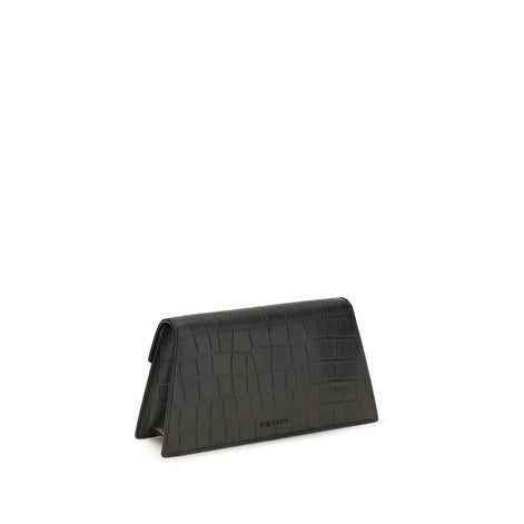 Alexander McQueen Black Calf Leather Bos Taurus Shoulder Bag