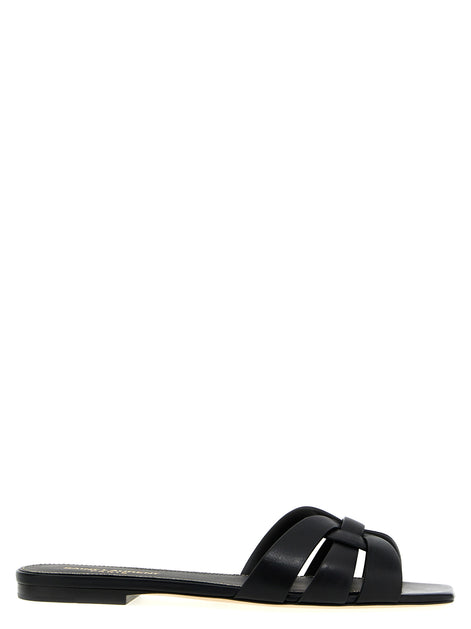 Saint Laurent Black Calfskin Slides