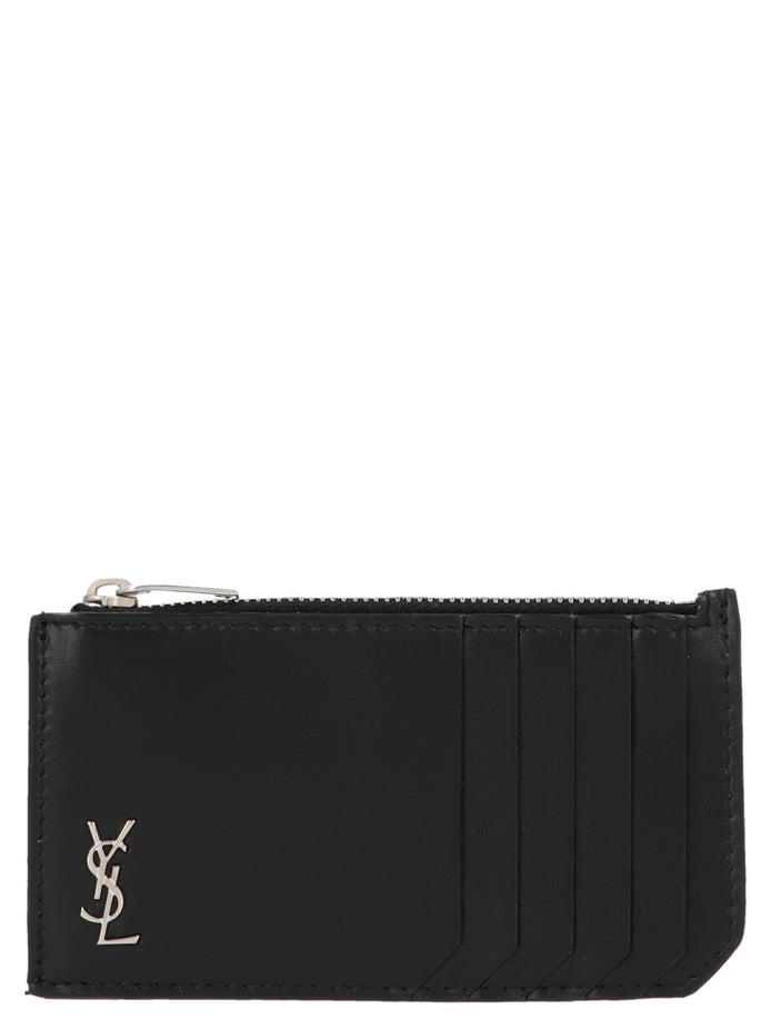 Saint Laurent Black Calfskin Cardholder