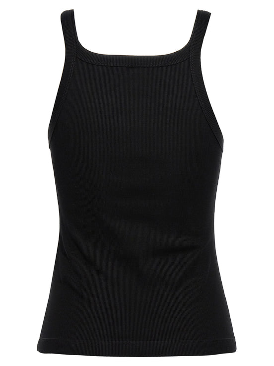Fendi Black Cotton Sleeveles T-Shirt