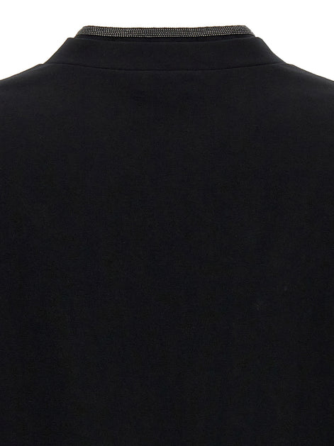 Brunello Cucinelli Black Cotton T-Shirt