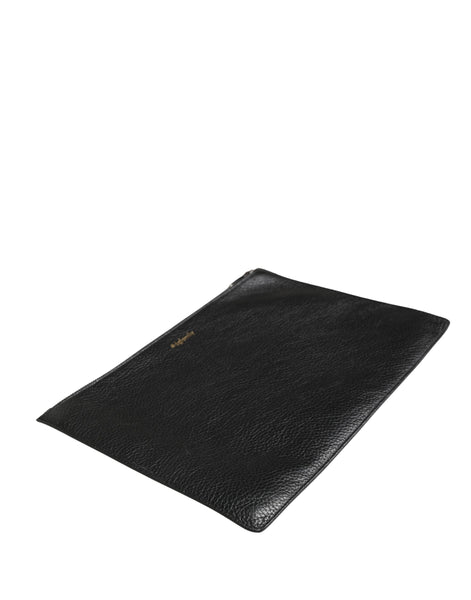 Dolce & Gabbana Black #DGFamily Embellished Leather Clutch Borse Bag