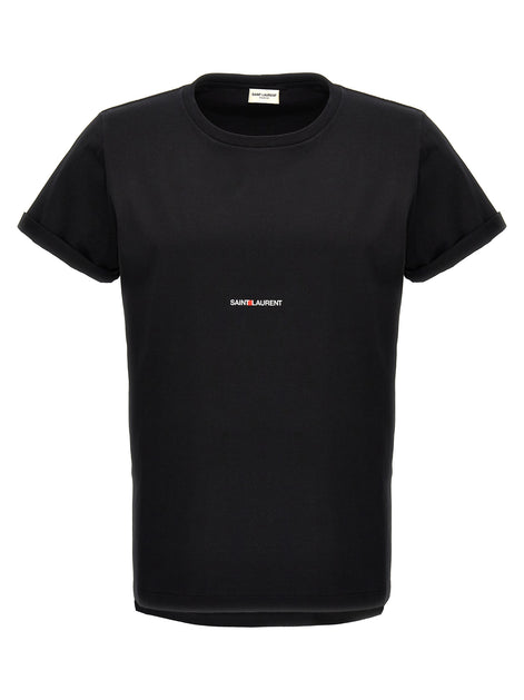 Saint Laurent Black Cotton T-Shirt