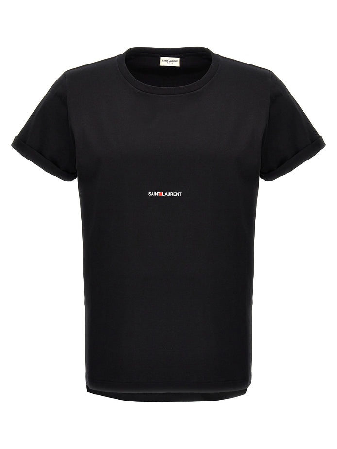 Saint Laurent Black Cotton T-Shirt