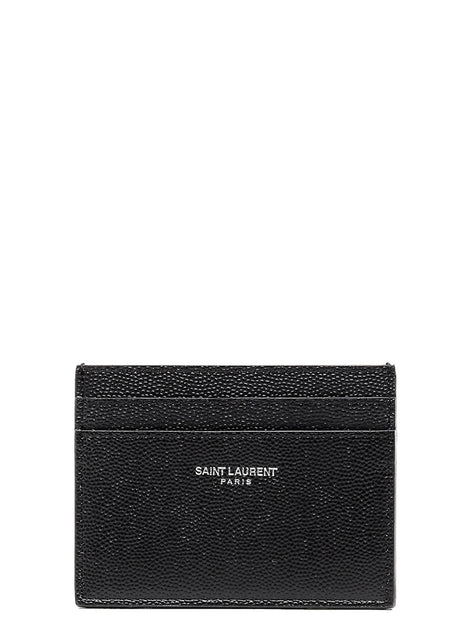 Saint Laurent Black Leather Cardholder