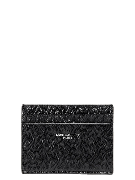 Saint Laurent Black Leather Cardholder