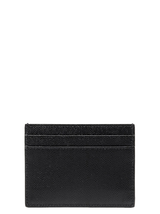 Saint Laurent Black Leather Cardholder